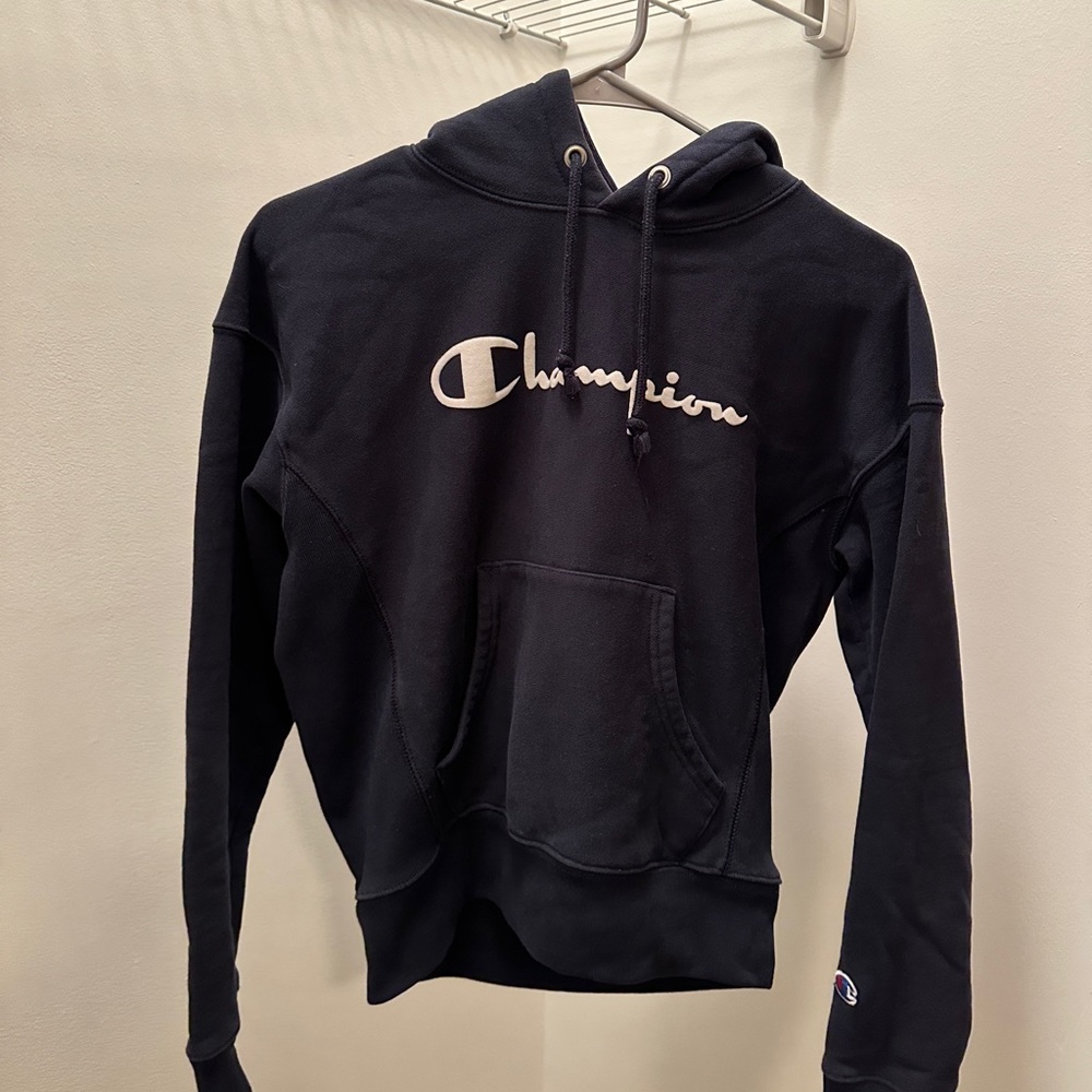 Navy blue champion hoodie